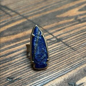Kendra Scott Blue Lapis Arrowhead Statement Ring